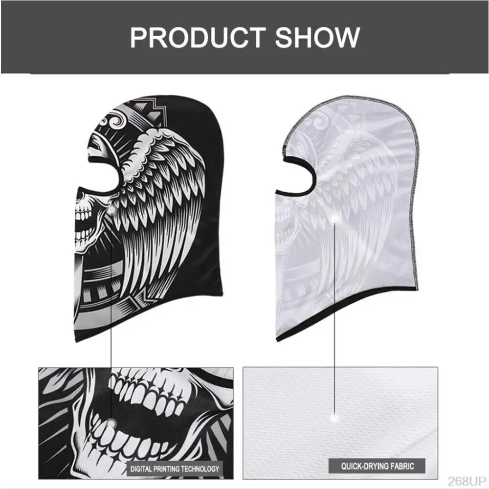 Tactical Skull Ghost Printed Full Face Mask Balaclava Halloween Ski Motorcycle